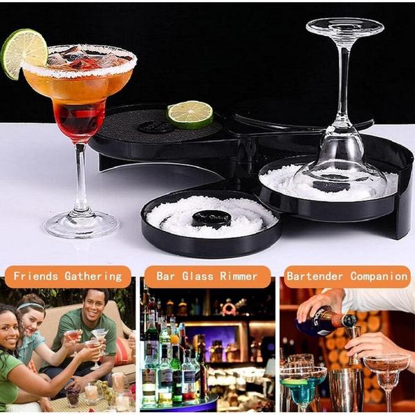 1 Förpackning 3 Vånings Bar Glasrimmare för Margarita och Cocktail, Bartenderverktyg, Saltlåda Kryddbehållare
