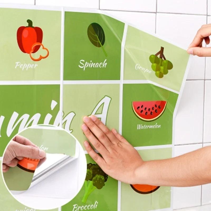 Waterproof Anti-oil Stain Kitchen decoration Wall Sticker Tile Decal