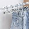 Anti Rust and Windproof Laundry Clip for Pants/towels/socks, Space Saving Stainless Steel Hanger with Hooks-