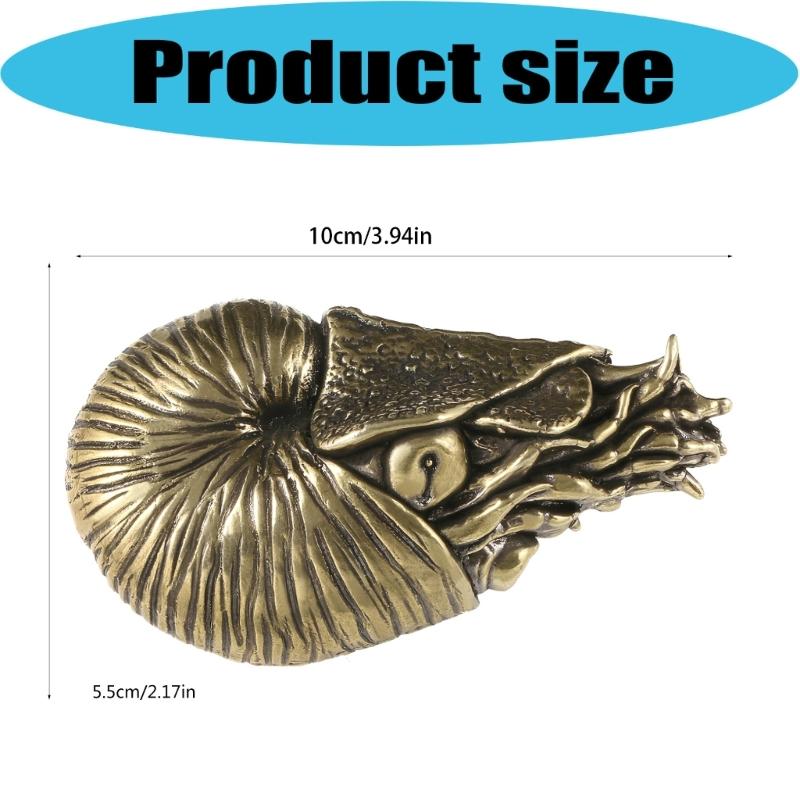 Metal Animal Shelf Decors Accent,Naurilus Figurines Tabletop Centerpieces Home Decors Retro Naurilus Decorative Objects