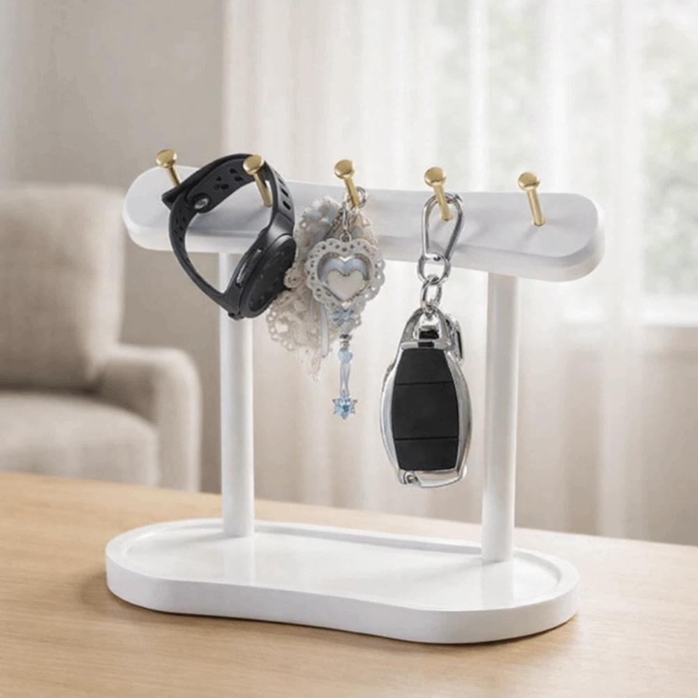 Wooden Key Storage Rack Eco-Friendly Space Saving Jewelry Display Rack Decorative Large Capacity Key Holder Box Hallway