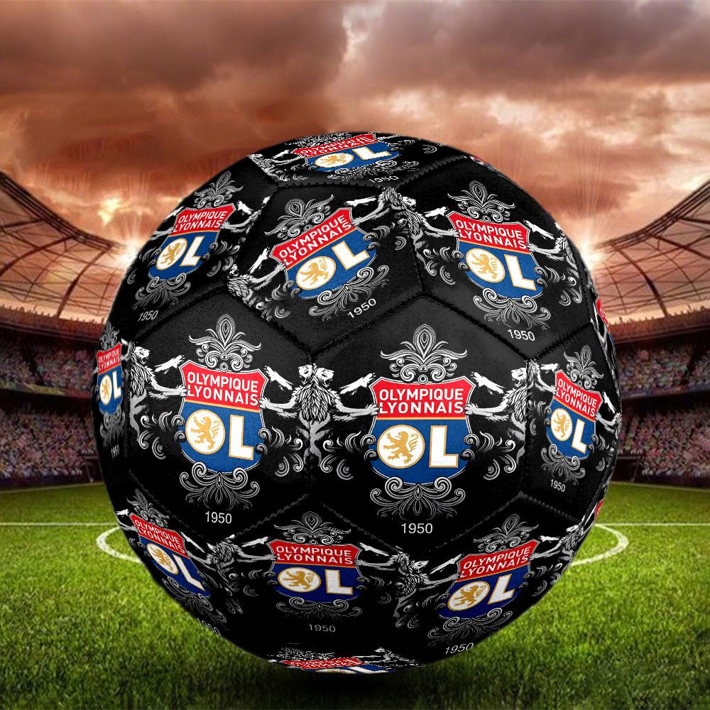 1 pz Pallone da Calcio Olympique Lyonnais Taglia 5 Pallone da Calcetto Indoor alla Moda Colorato Gioco in Cortile - Ottimo Regalo per Appassionati di Sport HE87
