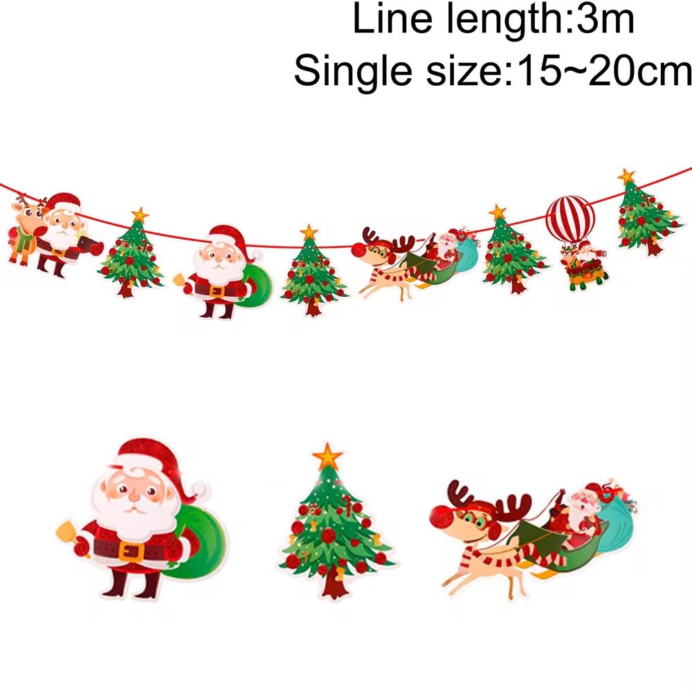 Christmas Banner Garland Merry Christmas Decorations For Home 2026 Christmas Ornaments Xmas Navidad Noel Gifts New Year 2026