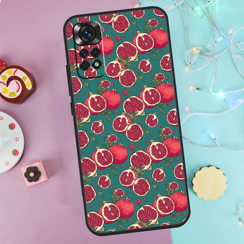 Tropical Pomegranate Pattern Case For Xiaomi Redmi Note 9 10 11 12 13 14 Pro 9S 10S 11S 12S Redmi 14C 10C 12C 13C Cover