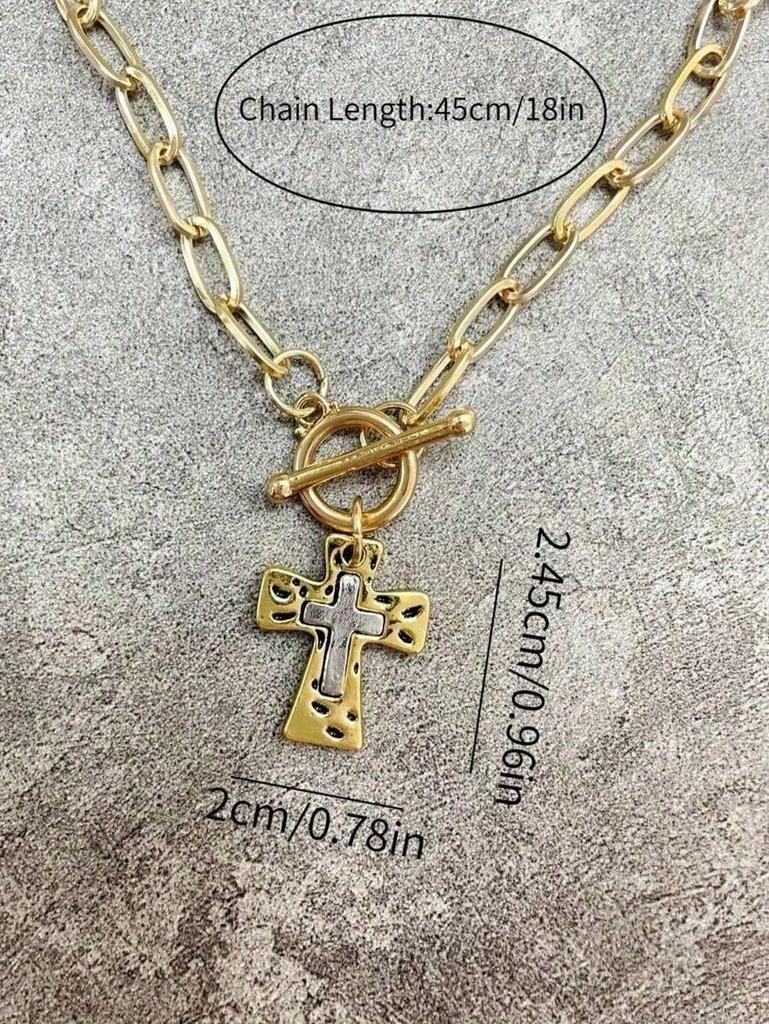 This Bohemian Cross Pendant Necklace Is Suitable For Everyday Wear, Parties, And Other Occasions.