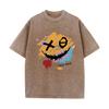 Oversized Graphic T-Shirt Men Streetwear Paint Graffiti Print Cotton Short Sleeve Round Neck Loose Fit Comfortable Casual