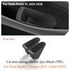 For Tesla Model Y/YL Juniper 2026 Car Door Trash Can TPE Door Side Storage Organizer Glove Box Model 3 Highland Car Accessories