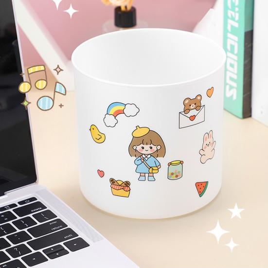 1 Set Desktop Waste Bin Strong Load-bearing Storage Uncovered Compact Stationery Pen Bucket Office Accessory