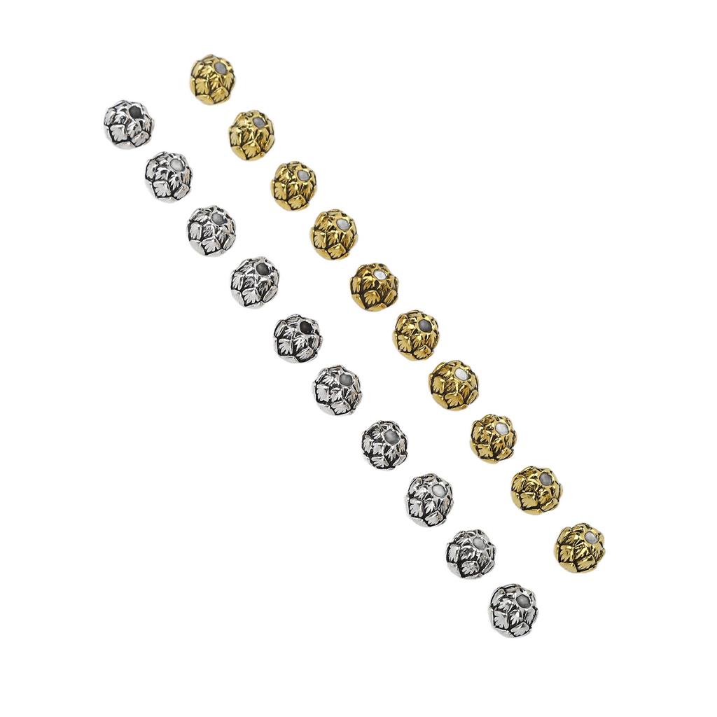 20pcs Alloy Beard Beads Retro Hair Tube Beads Jewelry DIY Pendant for Bracelet Necklace Making