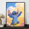 Disney Diamond Painting 5D DIY Full Circle Diamond Painting Kit Stitch Flower Field Home Bedroom Wall Decor Crafts