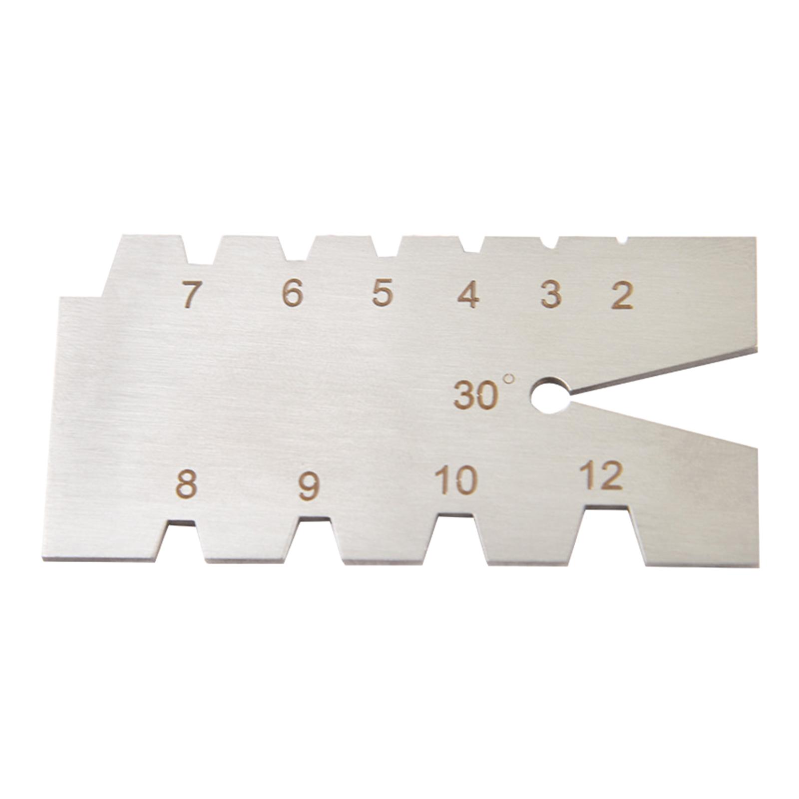 

Portable Stainless Steel Screw Thread Measuring Gauge Pitch Grinding Gage Tool for Setting Tools Pocket Size Men Gift