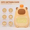 Capybara Shape Capybara Alarm Clock USB Rechargeable Bedside LED Clock  Desktop Decoration