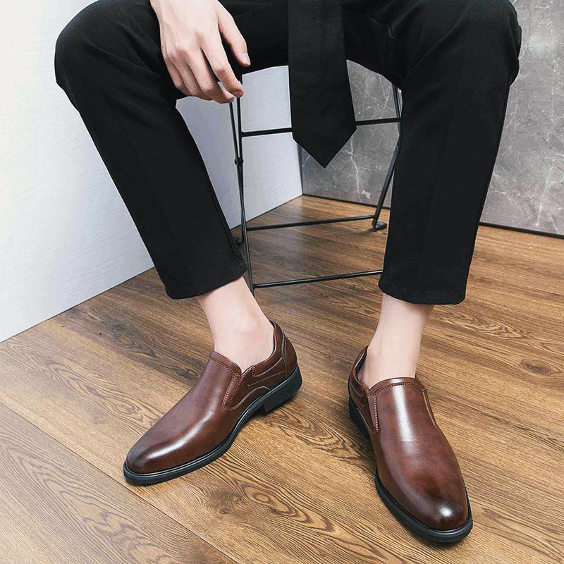 Men's Wedding Party Shoes comfort Slip on loafer Luxury men's  Office outdoor casual black brown Plus size shoes 38-46