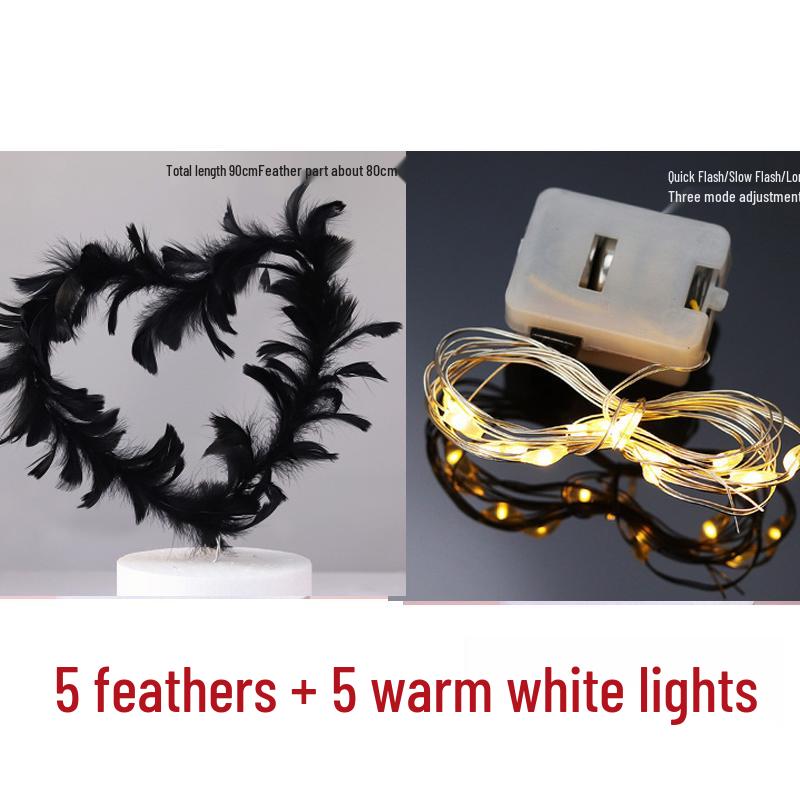 10 Anielskich Piórkowych Topperów i Ozdób na Tort