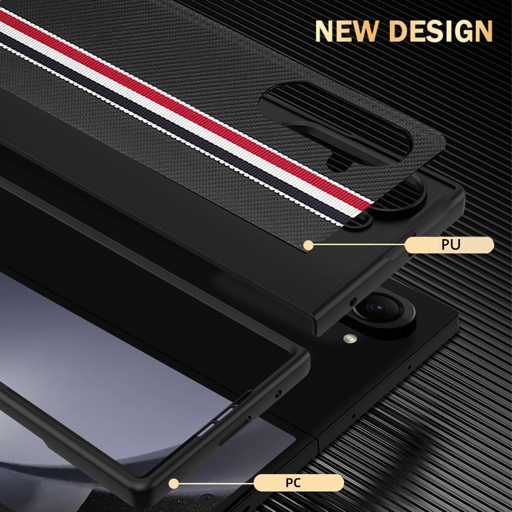 Anti-Dust Business Carbon Fiber Folding Phone Case for Samsung Galaxy Z Fold7 5G Fold6 Fold 7 6 5 Fold5 Fold3 Fold4 Fold 4 3
