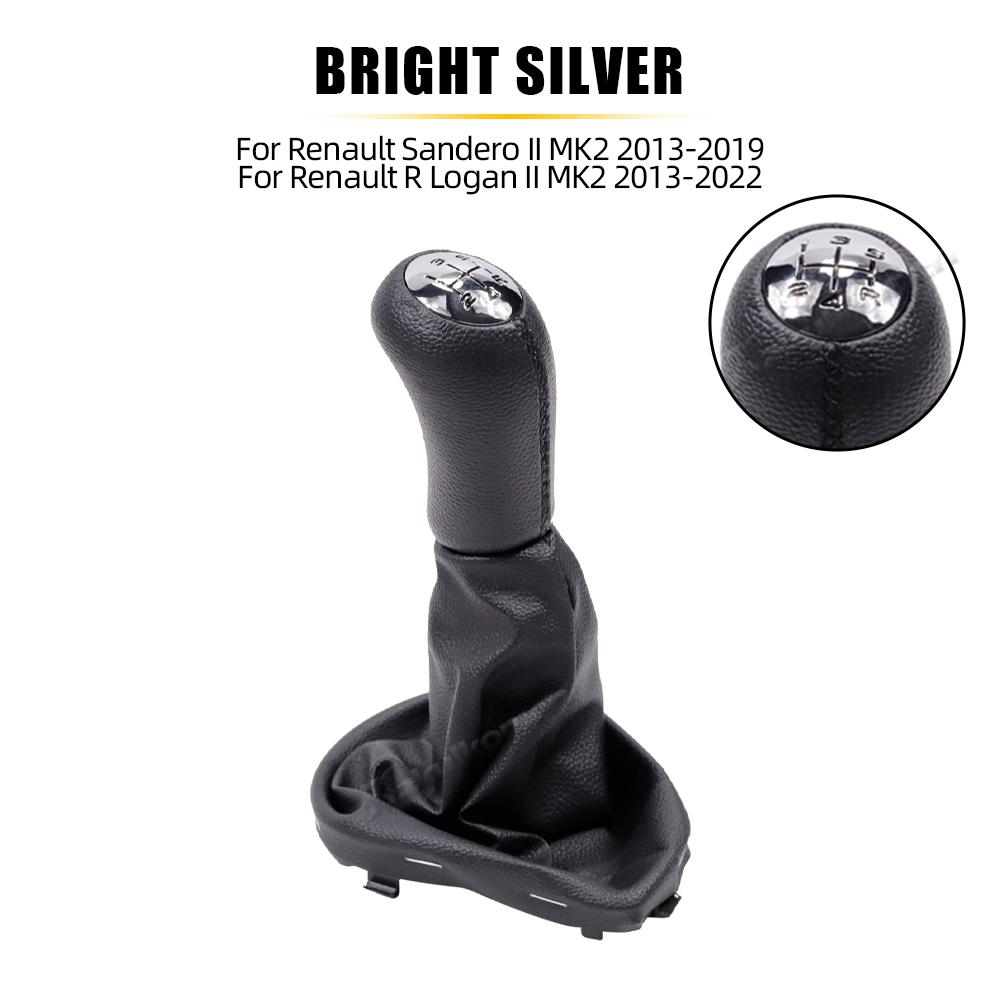 969356242r Manual 5 6 Speed Gear Shift Knob With Dust Cover Leather Gaiter Boot For Renault R Logan II 13-22 Sandero II 13-19