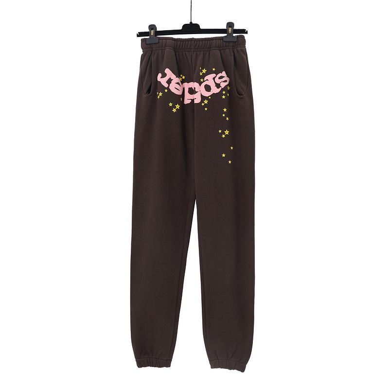 2025 Ny mote Print Letters Spindelvev Print Hettegenser Hip Hop Plus Size Løs Hettegenser Casual Bukser Sportsdress