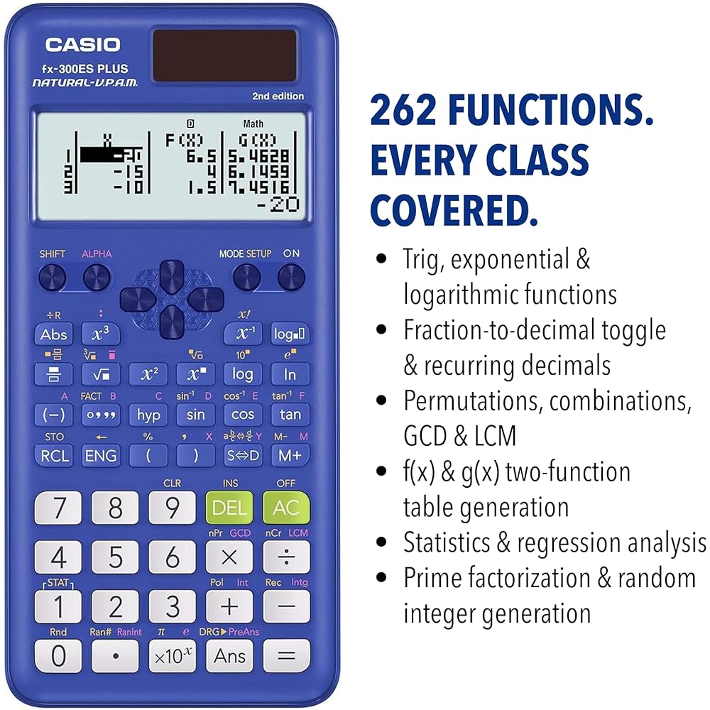 Casio Fx-300ESPLS2 Blue Scientific Calculator