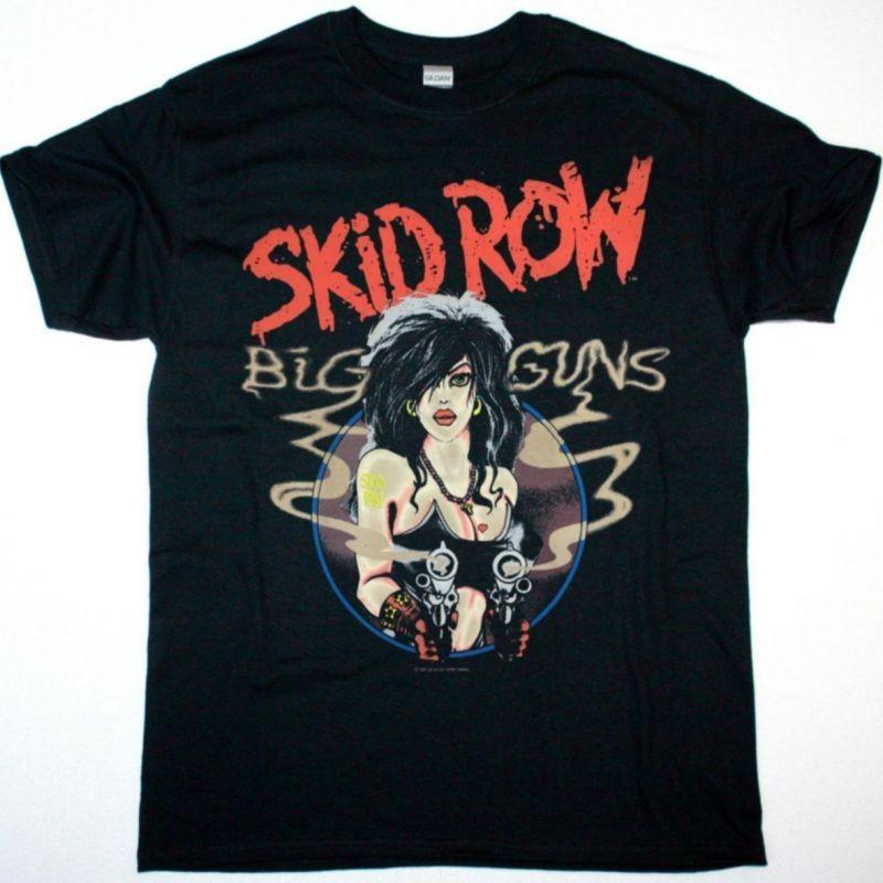 Skid Row Big Guns Black T-Shirt Hair Metal Band Tee S разноцветный
