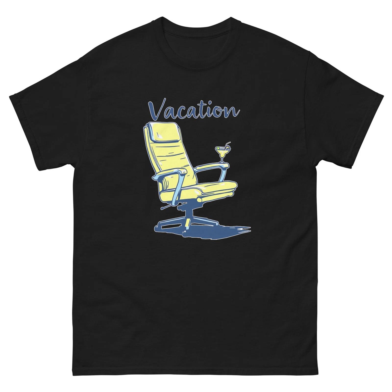 Vacation Office Chair Work From Home Funny T-Shirt 2XL