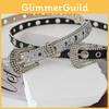Chic Rhinestone Women's Belt Trendy Ins Style Pu Leather With Alloy Buckle