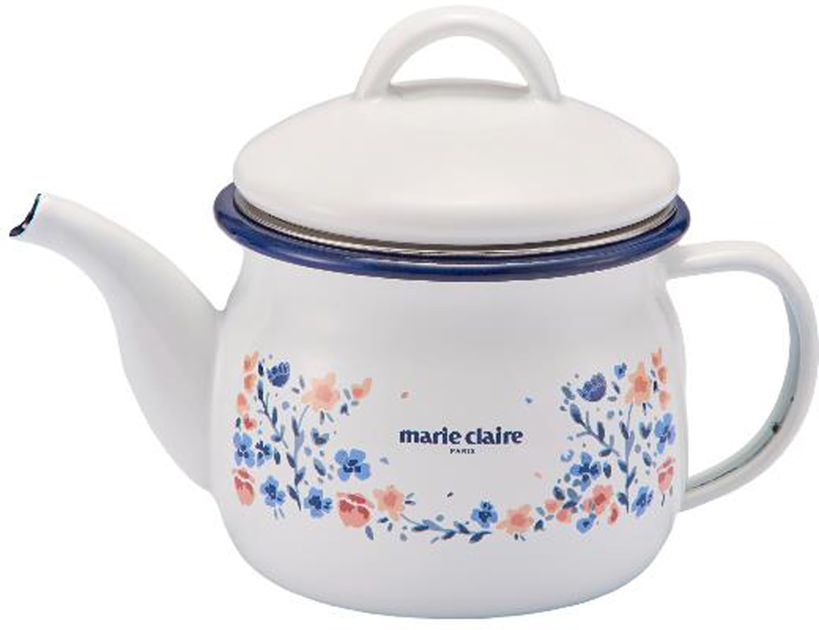 

Toyohoro Marie Claire Enamel Teapot (with tea strainer) Fleurette Size: Approx. W18 D10.6 H12.5 MCY-06