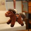 Cartoon Horse Stuffed Toy Keychain Keyring Simulation Horse Toy Keychain  Christmas Gift