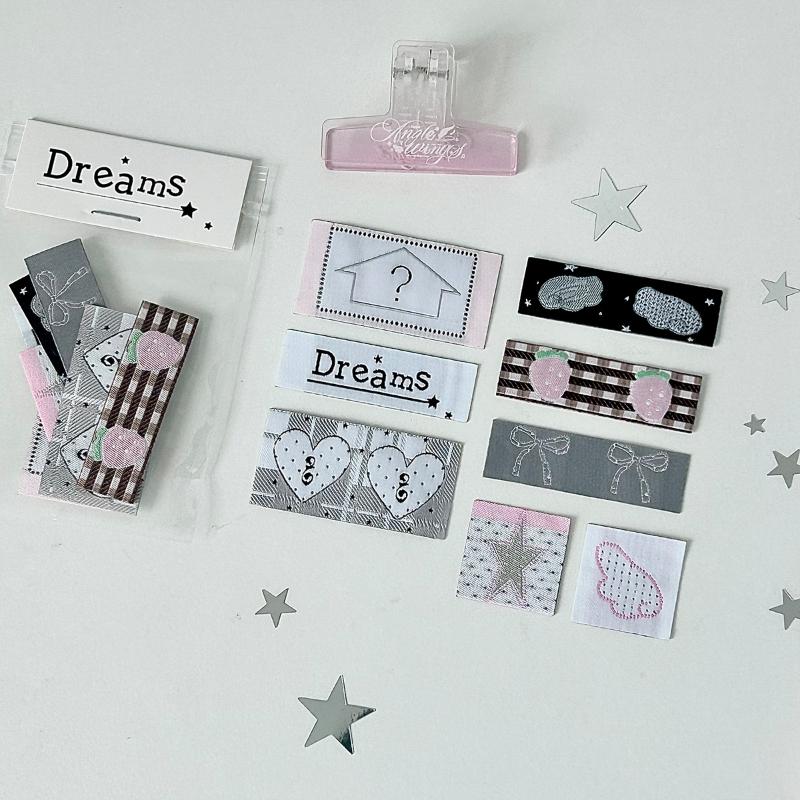 

Cute Label Index Sticker Embroidery Self Adhesive Diy Sticker Material Pack Label Diary Album Decorative Stationery Stickers