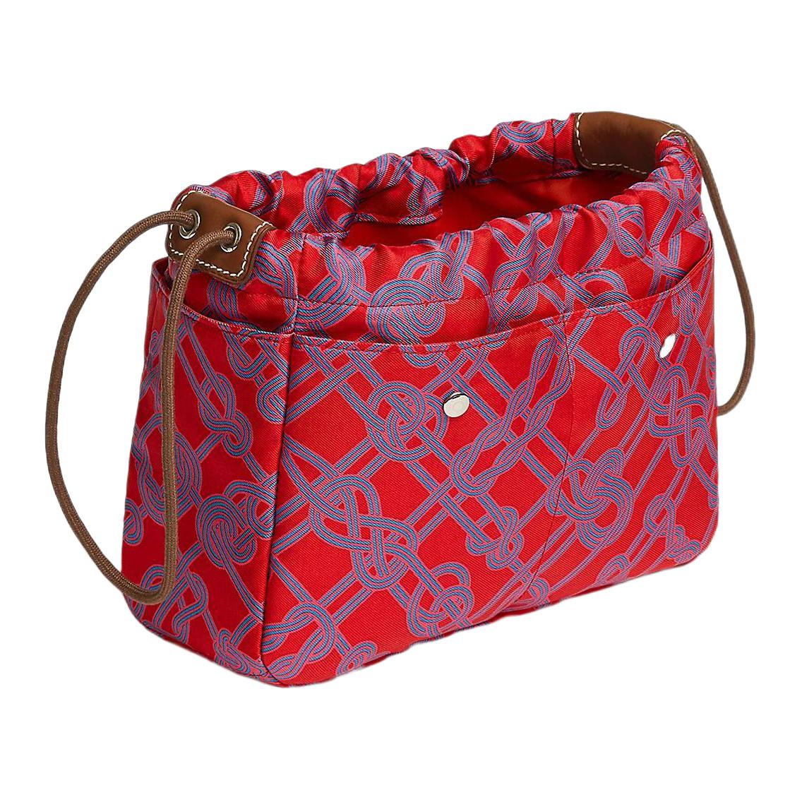 

Hermes Fourbi 20 Noeud Marin Pattern Printed Silk And Leather Detail Clutch Bag Women clutch Heart-Red Light-Brown H083027CKAB Box Included