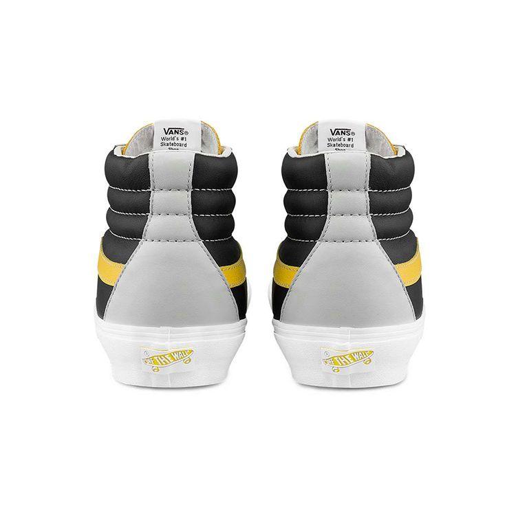 Vans Sk8-Hi Reissue VLT LX White Black Unisex Sneakers Yellow VN0A4BVHA0I