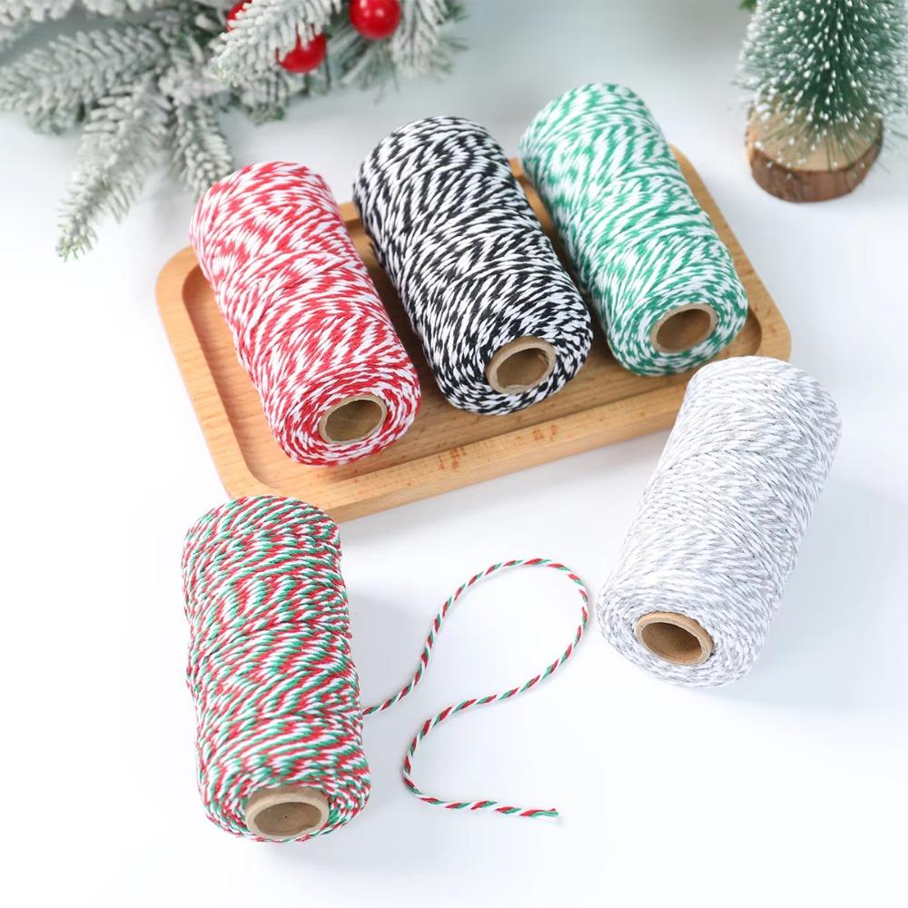 New Colourful Wrapping String Rope 100M Gift Box Packaging Box Packaging Rope DIY Cotton Cords Rop Christmas