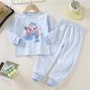 2026 Summer Children Full Sleeve Underwear Suits Baby Spring O-Neck Cartoon Cotton Pajama Set Long Pant Kids Home Wear Clothing Suit for Girl Boy
