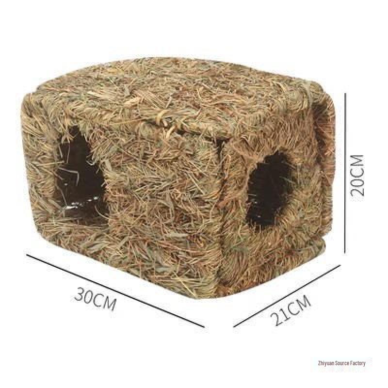 Handgeflochtenes Versteck für Chinchillas & Hamster: Warmes Holznest für Kaninchen & Meerschweinchen