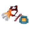 LED Headlamp Fit for BL1840 Battery Super Bright Spotlight Headlight 500W for Garden Outdoor Camping Fishing