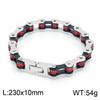Chunky Stainless Steel Biker Bracelet For Men Women Hip Hop Inlaid Stone Bicycle Chain Bracelet High Quality Party Jewelry Gift