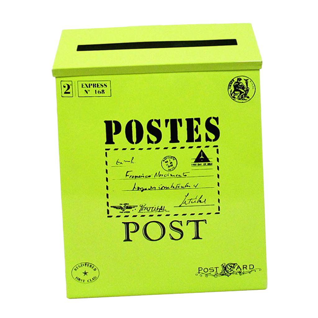 American Style Large Letter Mailbox Outdoor Waterproof Metal Magazine Newspaper Holder Wall Organizer