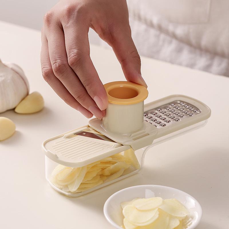 3-in-1 Ginger Garlic Grinder & Potato Slicer: Multi-functional Veggie Cutter for Ginger & Garlic Paste
