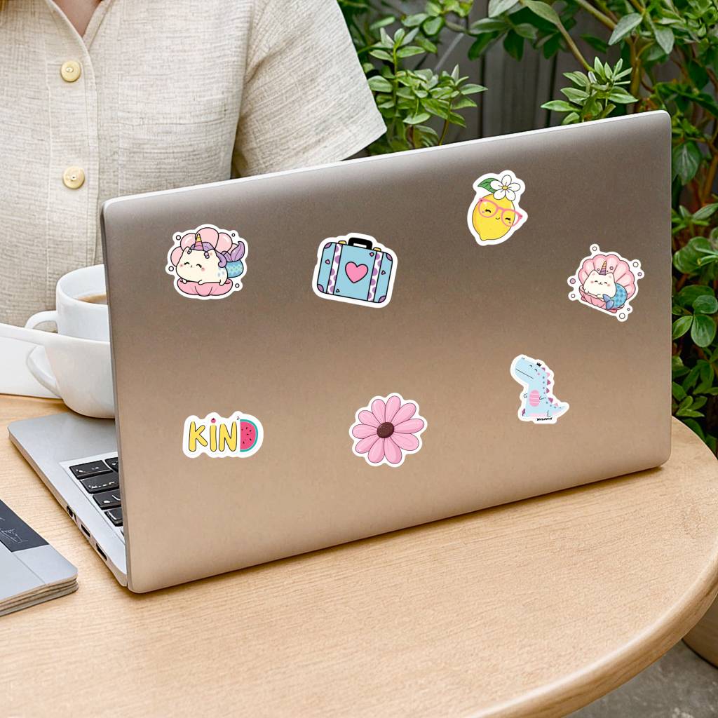 35pcs Pastel Cute Animals Stickers Playful Fantasy Creatures  Stickers Stationery Stickers For DIY Phone Laptop Scrapbook