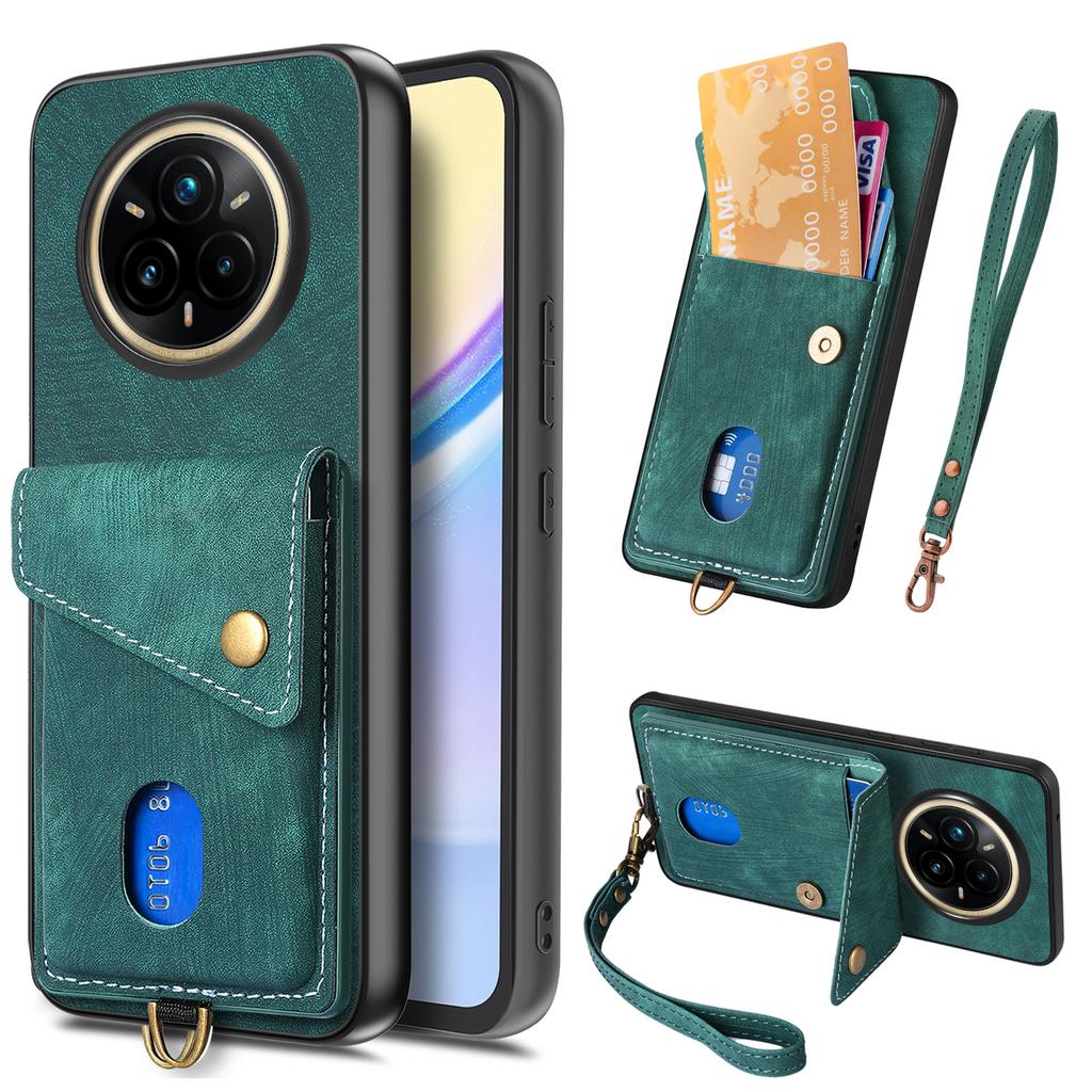 For Realme 14 Pro 5G Case with Card Holder Kickstand Leather Phone Back Cover