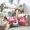Retro Blumenmuster Kissenbezug mit kurzem Plüschdruck für Wohnzimmer Sofa Dekoration Kissenbezug Kissenbezüge