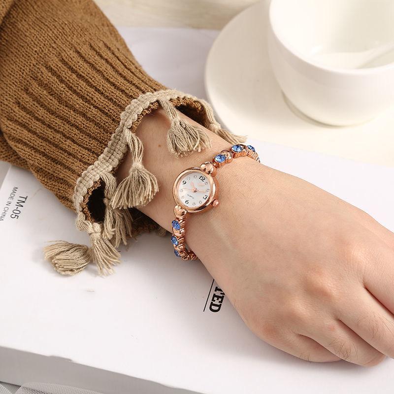 Reloj de pulsera de lujo para mujer, esfera pequeña, reloj de cuarzo,  relojes de vestir informales para mujer a la moda