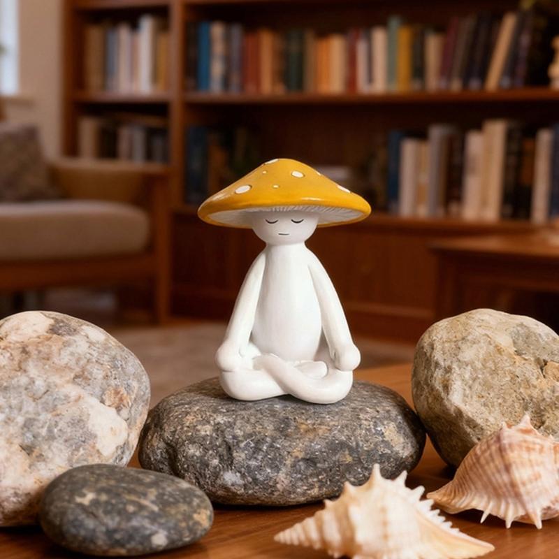 Garden Statue Fairys Garden Accessories Centrepieces Meditations Mushroom Figurines Sculptures Miniature Landscape Decors