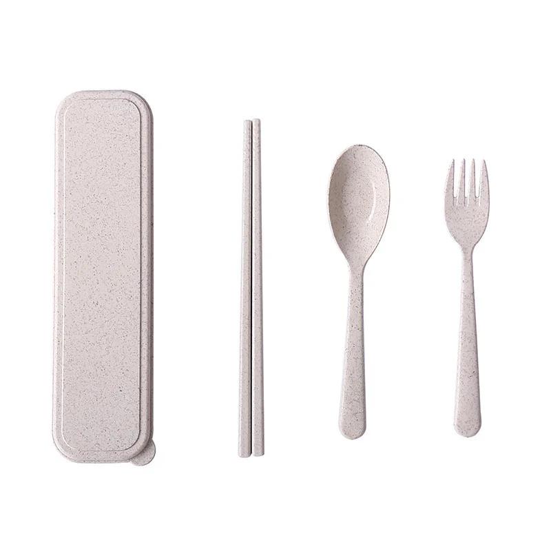 Camping Utensil Set Reusable Utensils Set with Case Cutlery Set Forks Spoon Tableware Chopsticks for Travel Picnic Camping