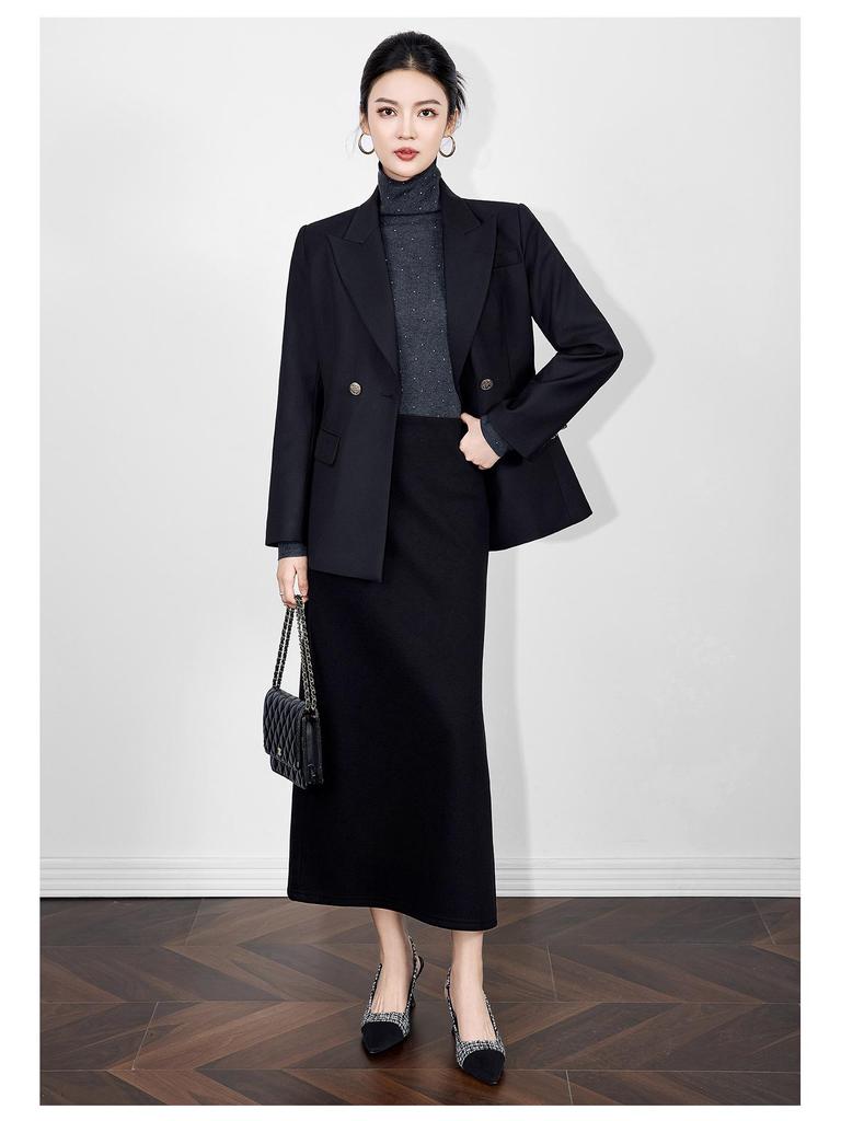 Nanyou Women's Professional Waist-Cinched Suit Jacket for Business and Commute - Autumn/Winter Collection