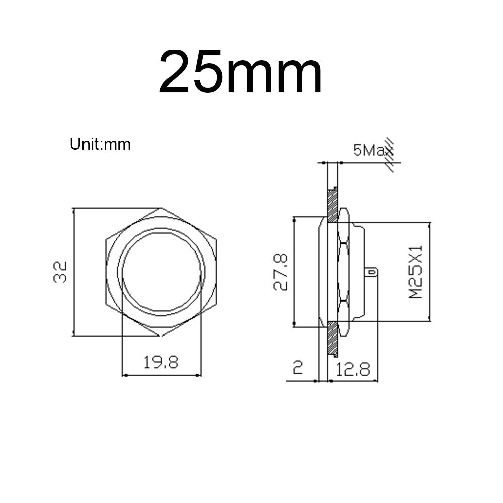 Electric Waterproof Power 12v Led Momentary Mini Push Button Switch Micro Pressure Switches 220v 24v Smart Home 12mm