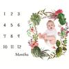 Manta de Aniversário de Marcos Mensais do Bebê, Adereços de Fotografia de Bebê, Manta Comemorativa de Crescimento para Fotos A14