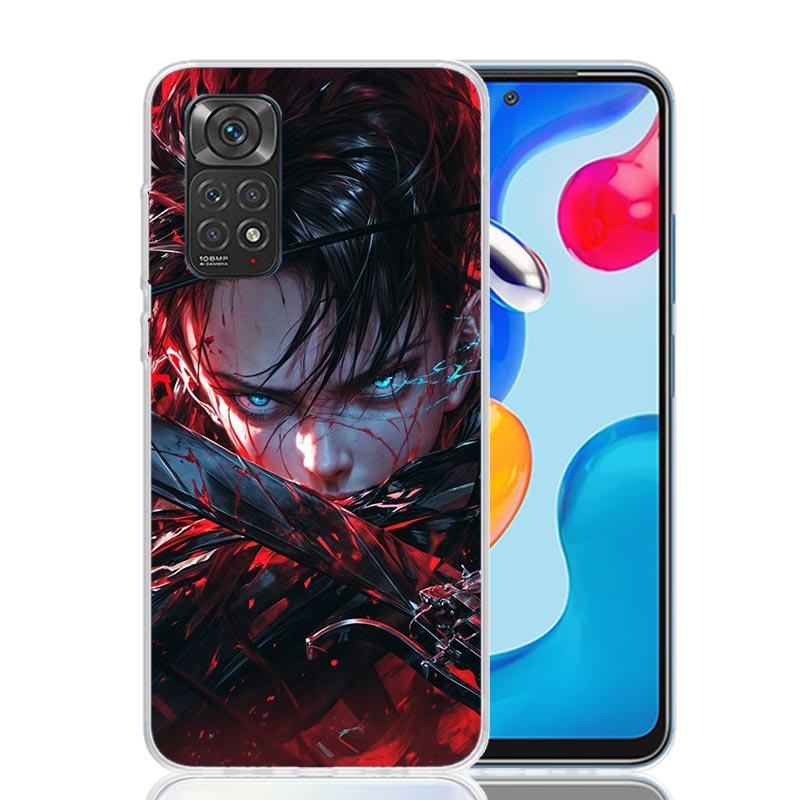A-Attack On T-Titan Levi Phone Case For Xiaomi Redmi Note 15 14 13 12S 12 Pro Plus 11S 11E 11 11T 10S 10 Art Soft Pattern Cover