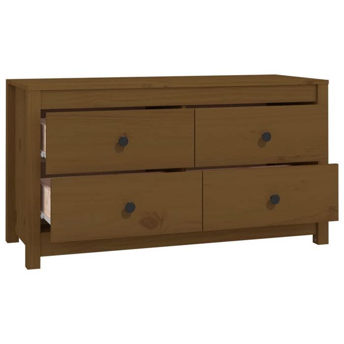 821777 vidaXL Sideboard Honey Brown 100x40x54 Cm Solid Pine Wood