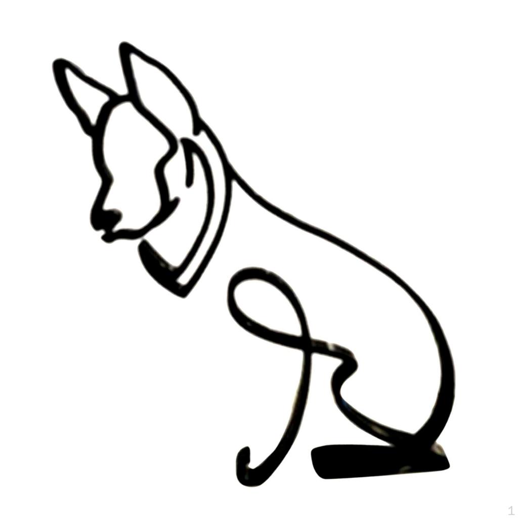 Abstract Dog Sculpture, Northern Europe Style Animal Statue, Craft Figurines for Cabinet,
