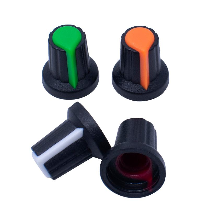 11PCS AG1 AG1 WH118 Potentiometer Knob Cap 6mm D Shaft Rotary Encoder Knob Multi Color Plastic Knob For WH118 Variable Resistor
